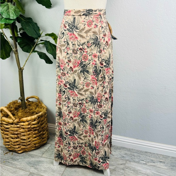 NWT Pendleton Floral Shabby Chic Cottage Core Long Maxi Skirt Blush Pink - Picture 10 of 11